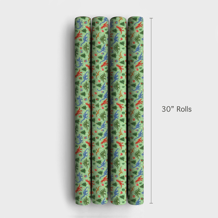 Dino-Mite Christmas - Wrapping Paper - Aspen & Arlo