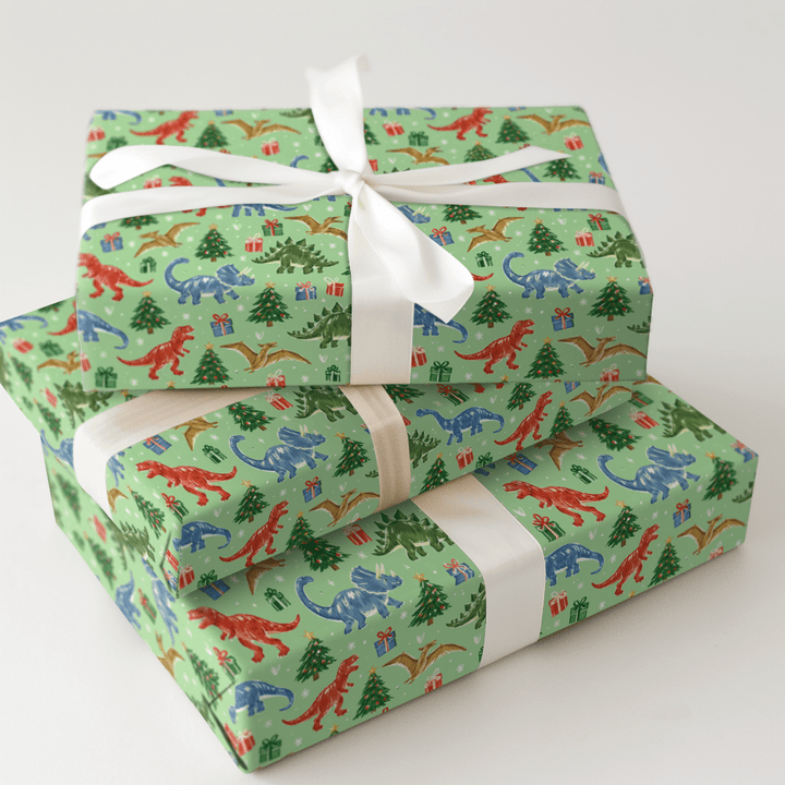 Dino-Mite Christmas - Wrapping Paper - Aspen & Arlo
