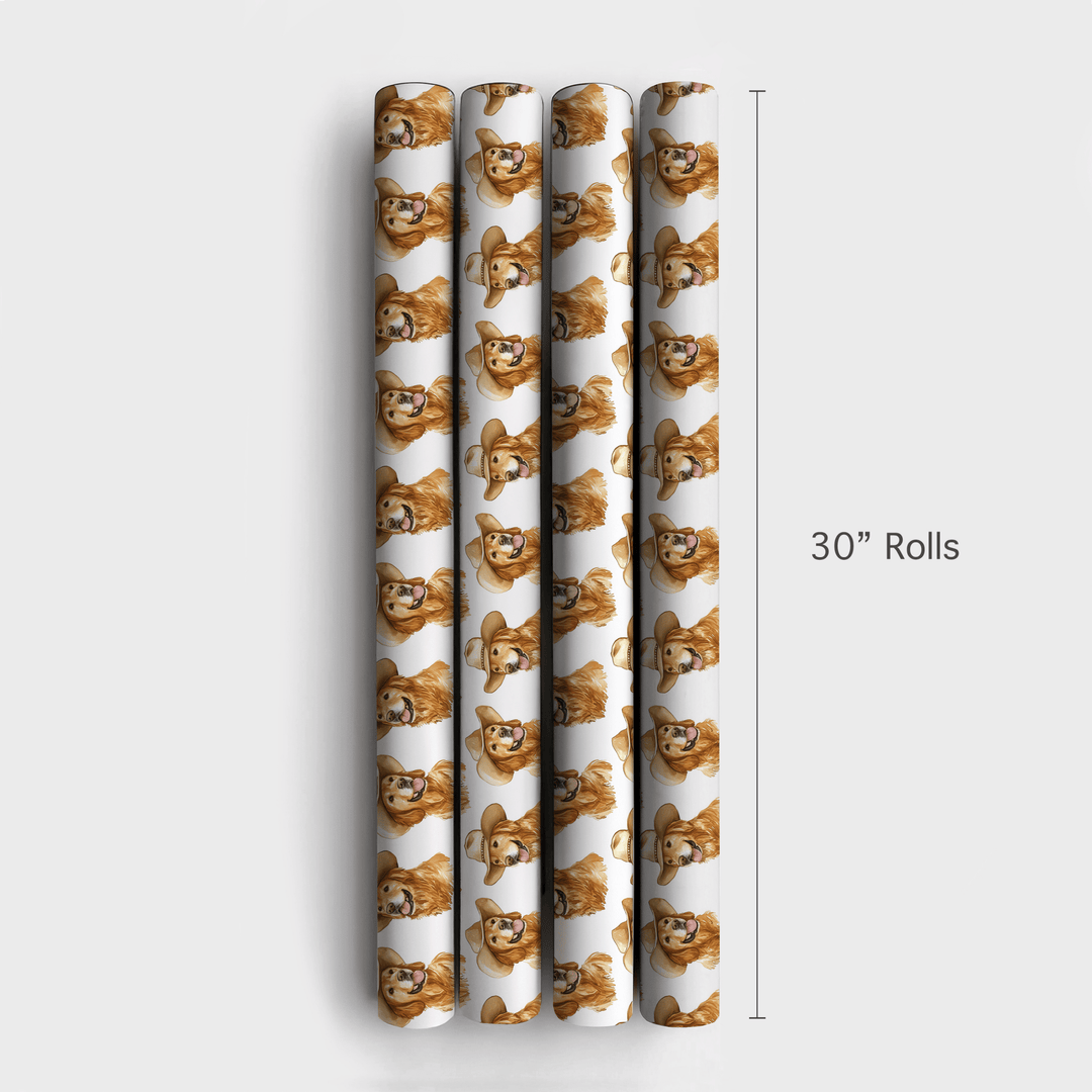 Red Golden Girl - Wrapping Paper - Aspen & Arlo