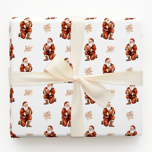 Take a Knee Santa - Wrapping Paper - Aspen & Arlo