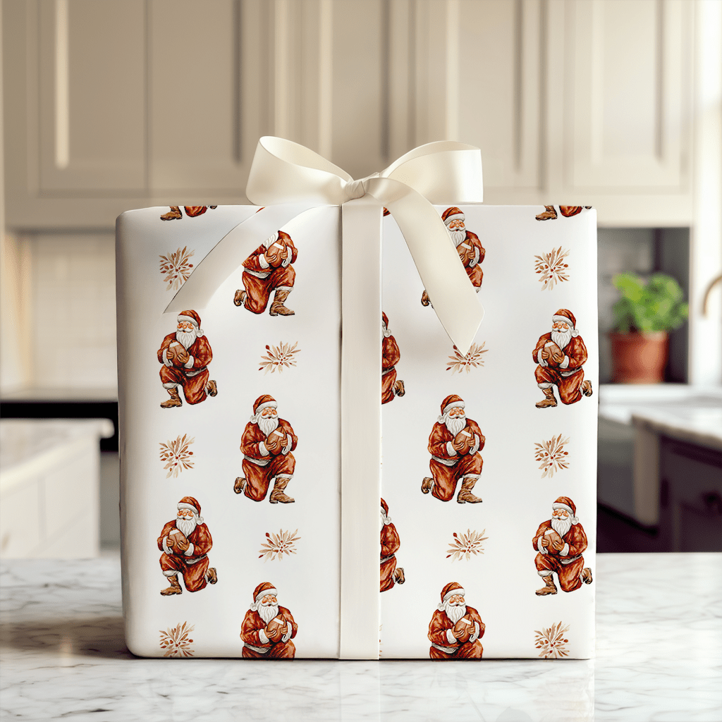 Take a Knee Santa - Wrapping Paper - Aspen & Arlo