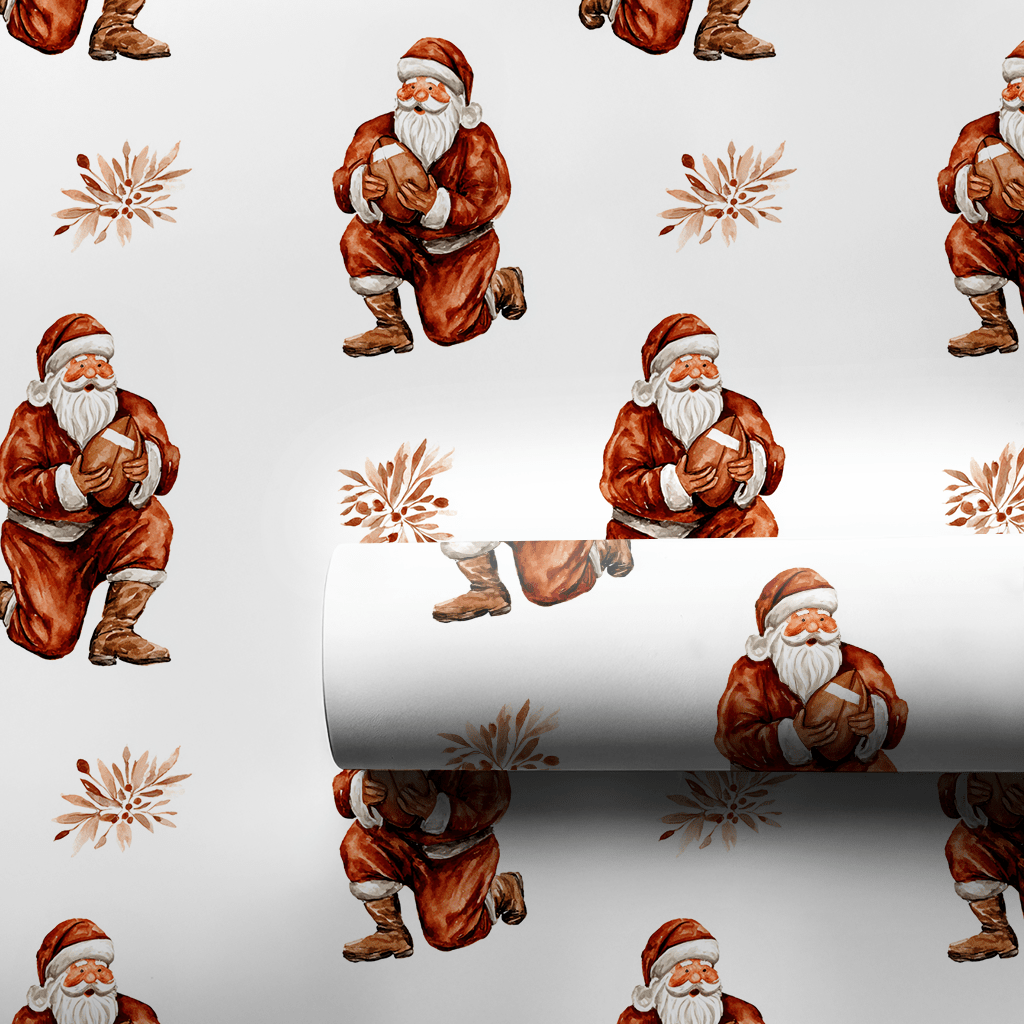 Take a Knee Santa - Wrapping Paper - Aspen & Arlo