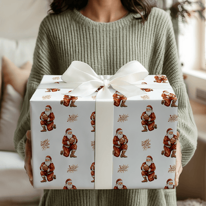 Take a Knee Santa - Wrapping Paper - Aspen & Arlo