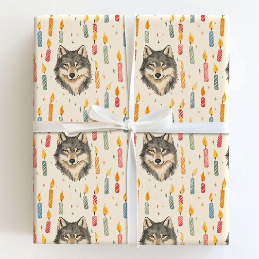 Wishful Wolf - Wrapping Paper - Aspen & Arlo