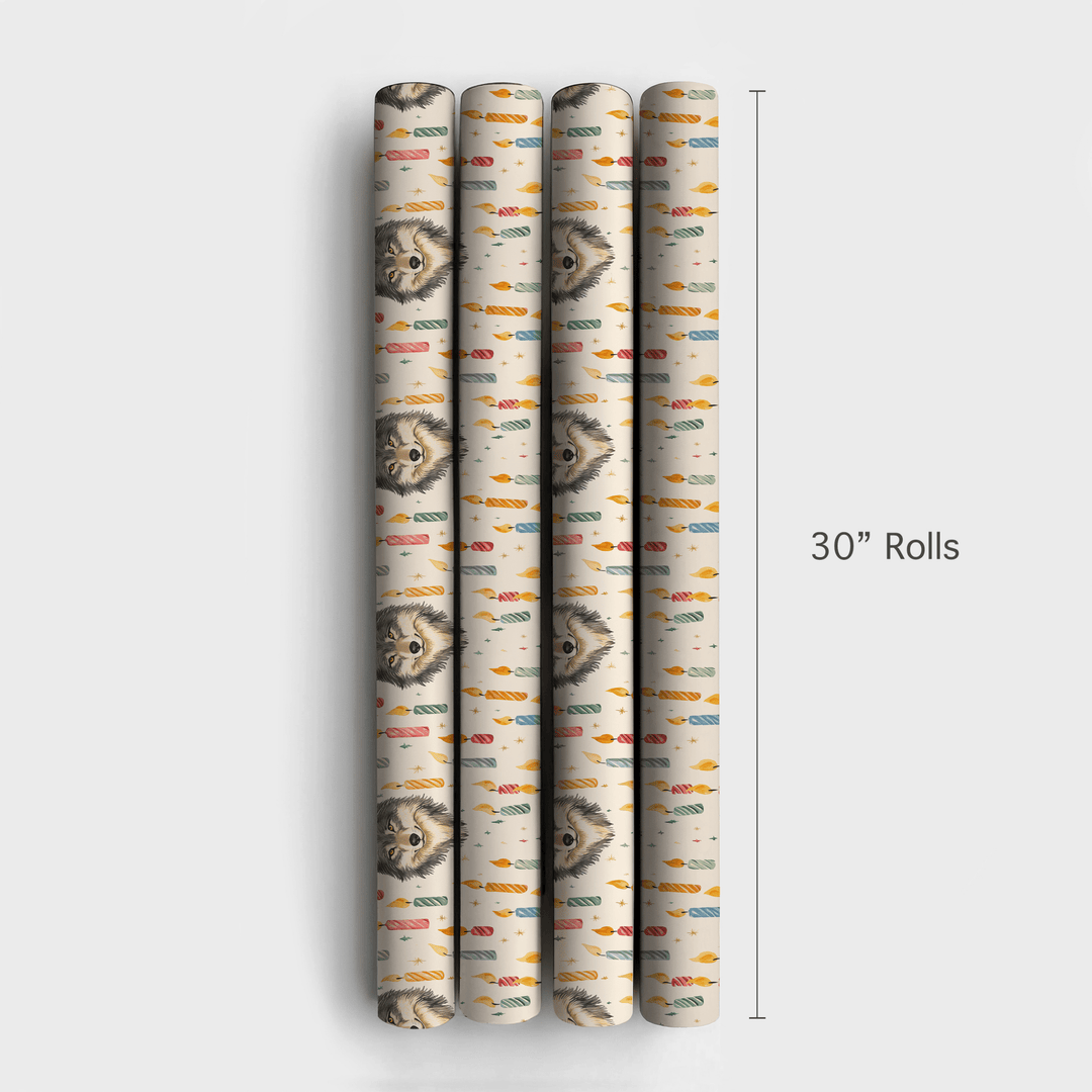 Wishful Wolf - Wrapping Paper - Aspen & Arlo