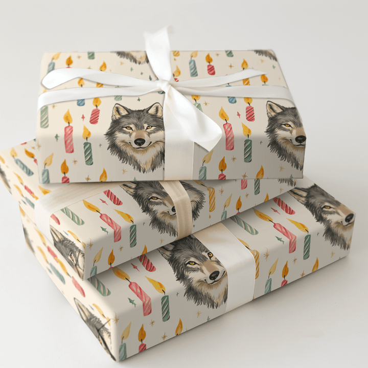 Wishful Wolf - Wrapping Paper - Aspen & Arlo