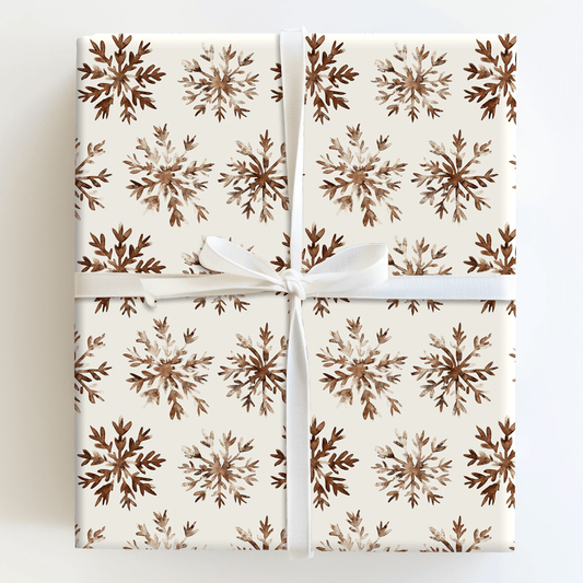 Cinnamon Snowfall - Wrapping Paper - Aspen & Arlo
