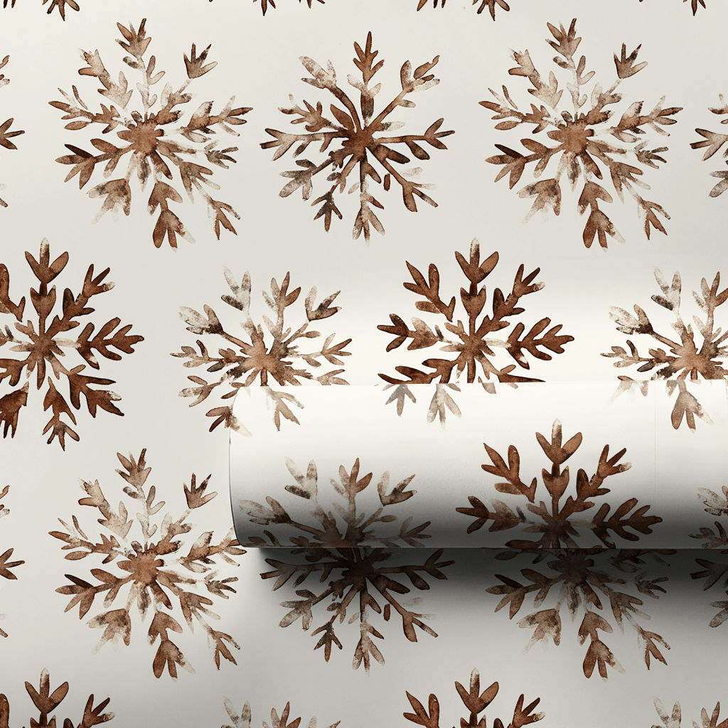 Cinnamon Snowfall - Wrapping Paper - Aspen & Arlo