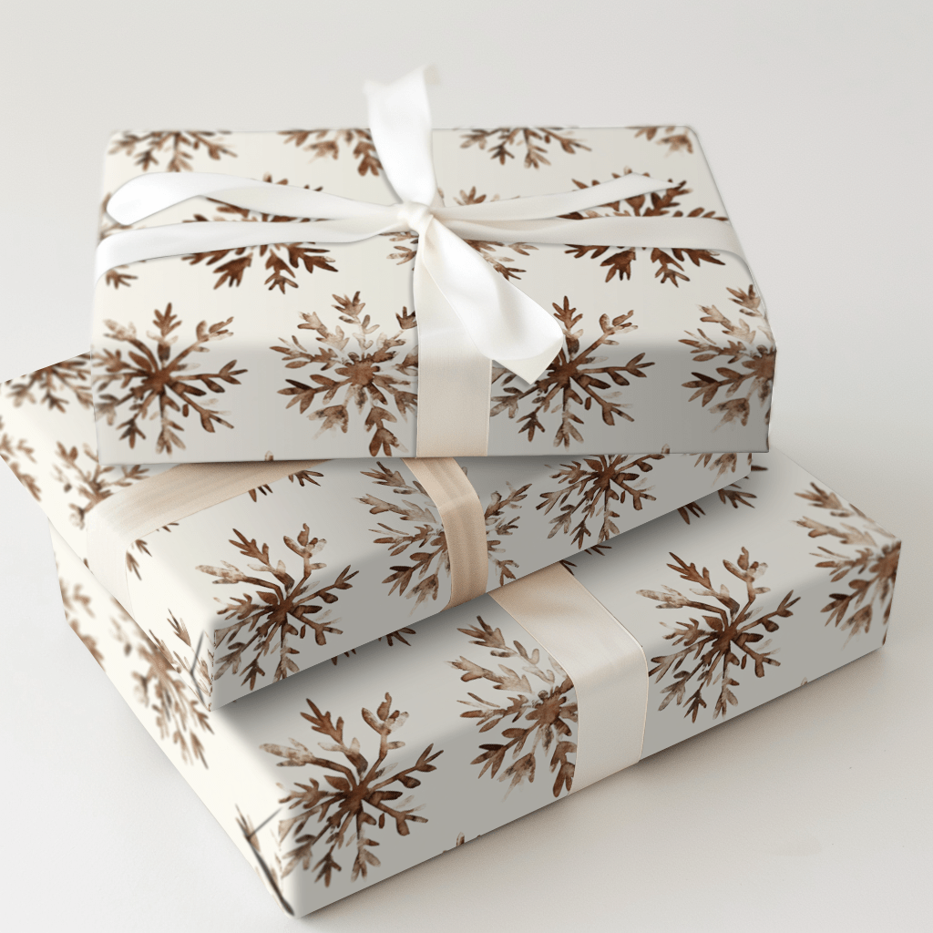 Cinnamon Snowfall - Wrapping Paper - Aspen & Arlo