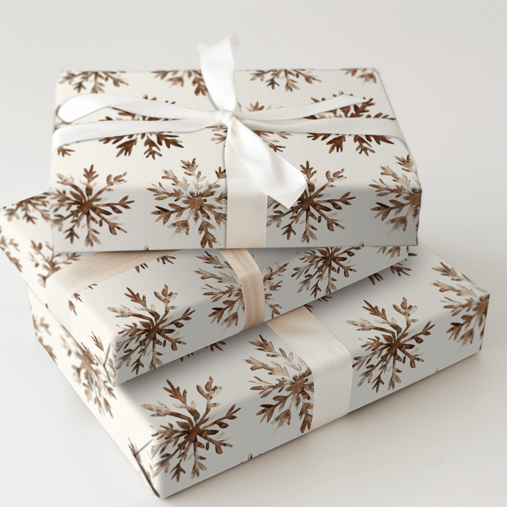 Cinnamon Snowfall - Wrapping Paper - Aspen & Arlo