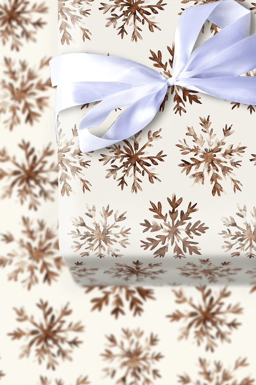Cinnamon Snowfall - Wrapping Paper - Aspen & Arlo
