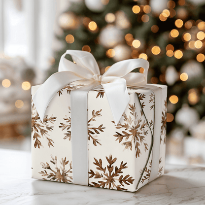 Cinnamon Snowfall - Wrapping Paper - Aspen & Arlo