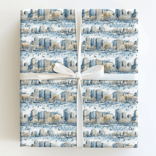 Frosted Manhattan Nights - Wrapping Paper - Aspen & Arlo