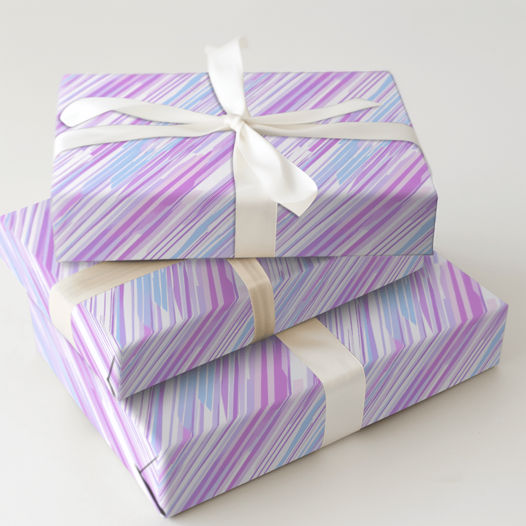 Grape Stripe - Wrapping Paper - Aspen & Arlo