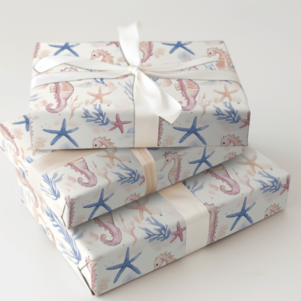 Seahorsing Around - Wrapping Paper - Aspen & Arlo
