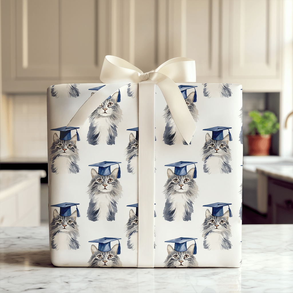 Maine Coon Graduate - Wrapping Paper - Aspen & Arlo