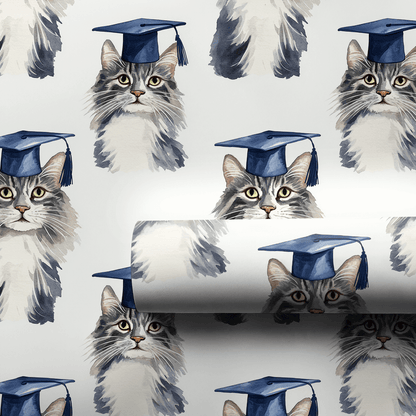 Maine Coon Graduate - Wrapping Paper - Aspen & Arlo