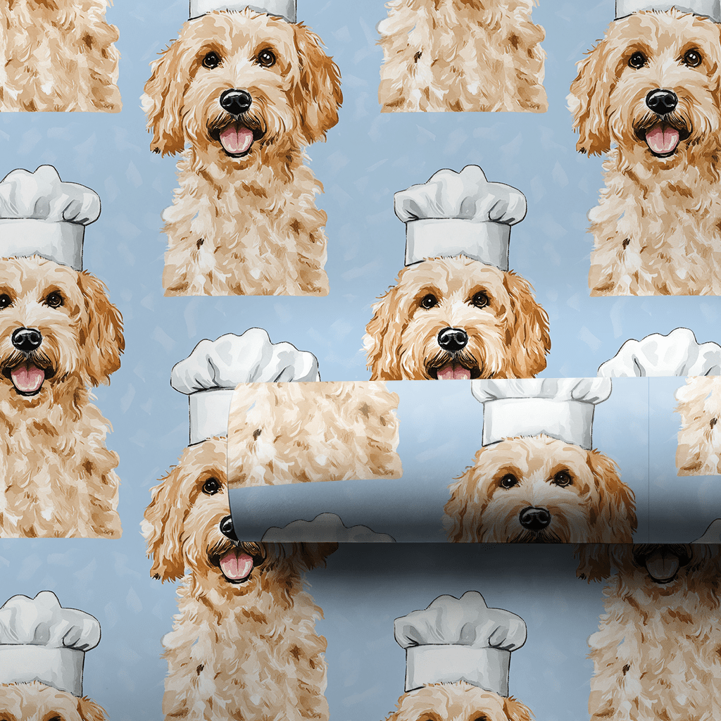 Cooking with the Goldendoodle - Wrapping Paper - Aspen & Arlo