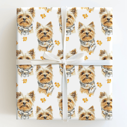 Bundle Up with the Yorkie - Wrapping Paper - Aspen & Arlo