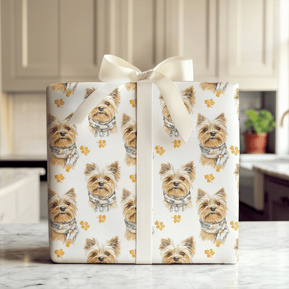 Bundle Up with the Yorkie - Wrapping Paper - Aspen & Arlo