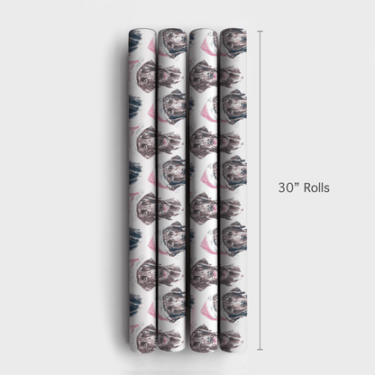 Santa Lab Paws - Wrapping Paper - Aspen & Arlo