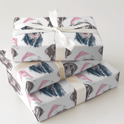Santa Lab Paws - Wrapping Paper - Aspen & Arlo