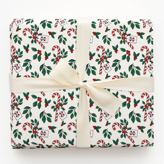 Peppermint Bark & Bulldogs - Wrapping Paper - Aspen & Arlo