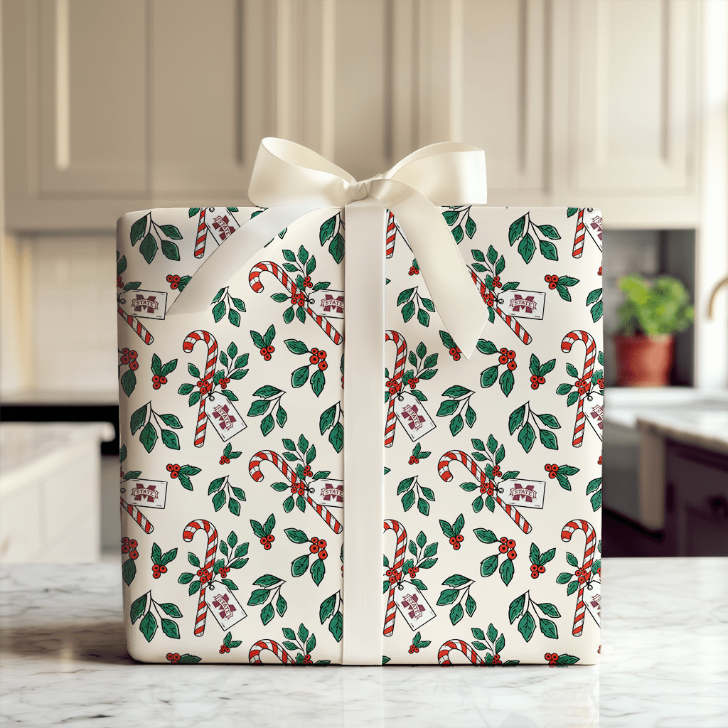 Peppermint Bark & Bulldogs - Wrapping Paper - Aspen & Arlo