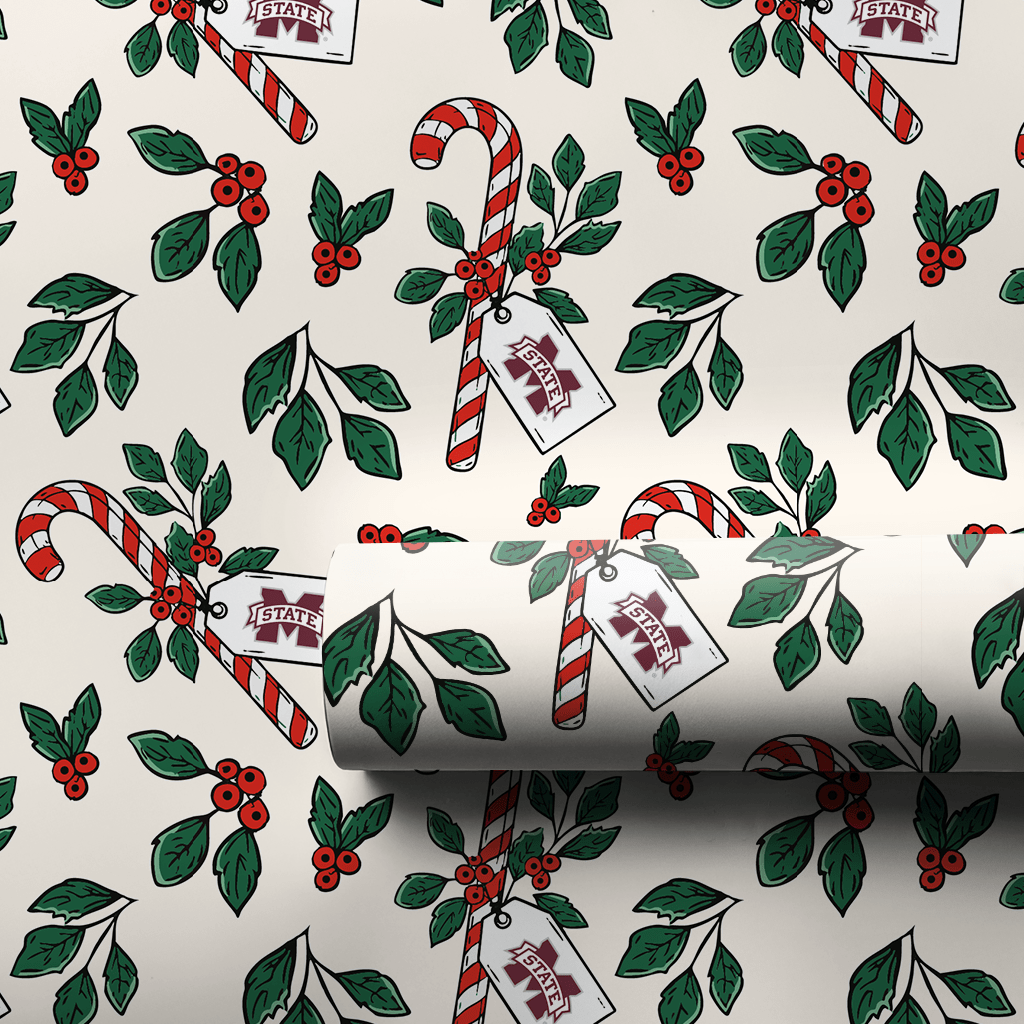 Peppermint Bark & Bulldogs - Wrapping Paper - Aspen & Arlo