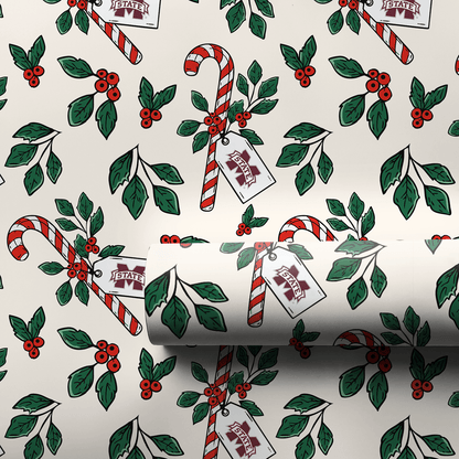 Peppermint Bark & Bulldogs - Wrapping Paper - Aspen & Arlo