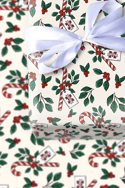 Peppermint Bark & Bulldogs - Wrapping Paper - Aspen & Arlo