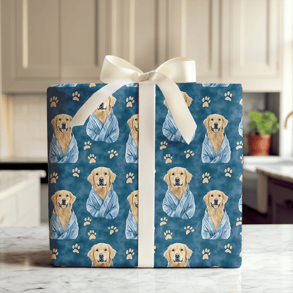 Spa Day with the Goldens - Wrapping Paper - Aspen & Arlo