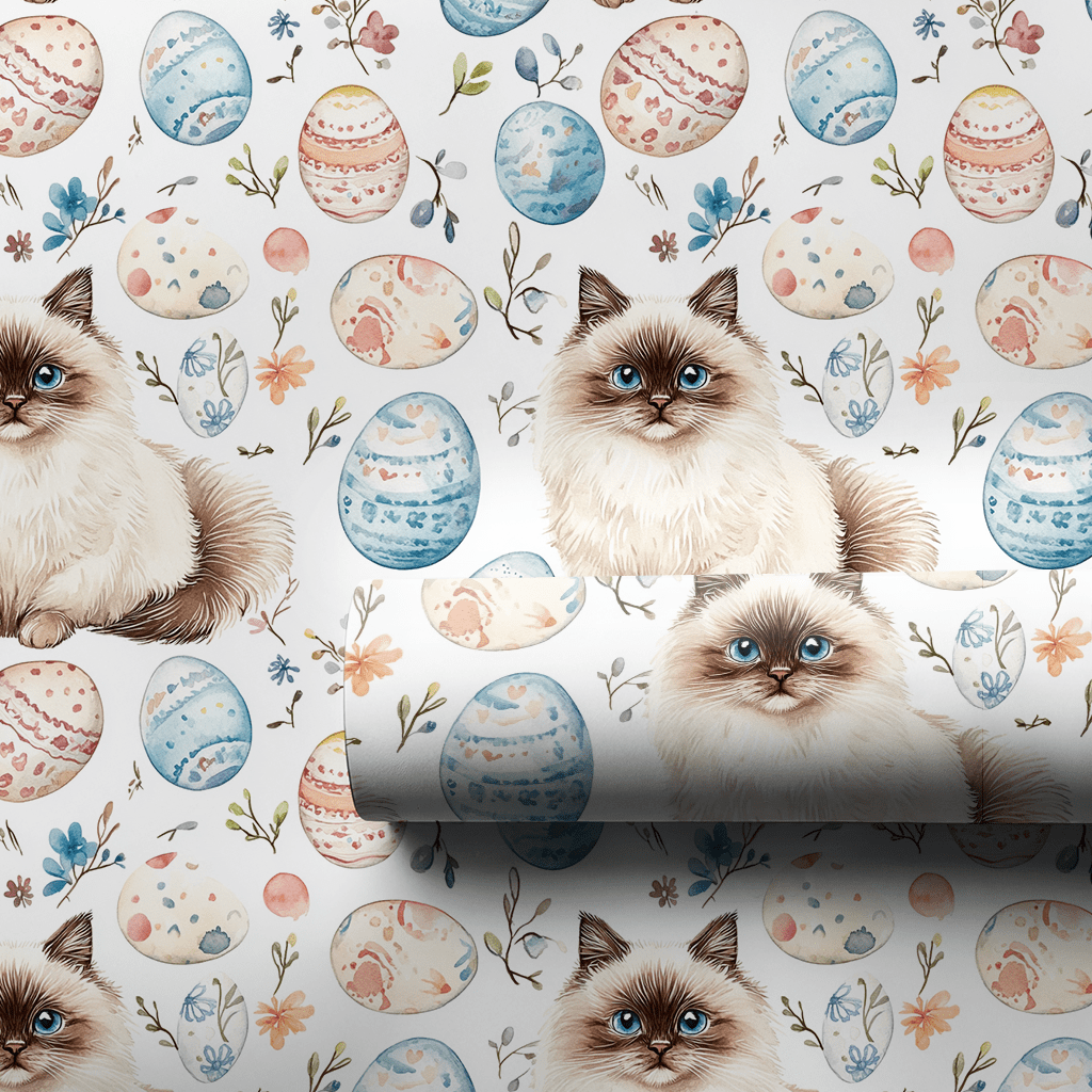 Easter Eggs with the Ragdoll - Wrapping Paper - Aspen & Arlo