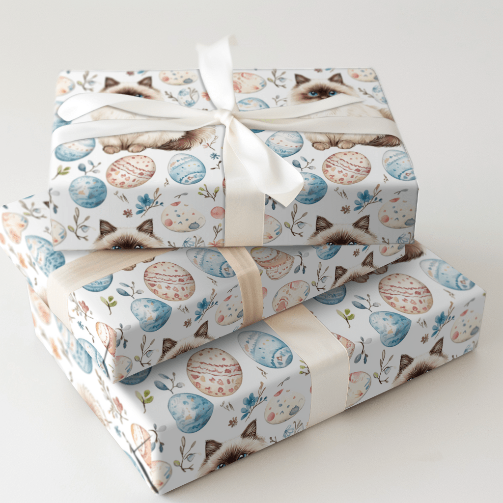 Easter Eggs with the Ragdoll - Wrapping Paper - Aspen & Arlo