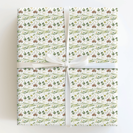 Farm Fun on Wheels - Wrapping Paper - Aspen & Arlo