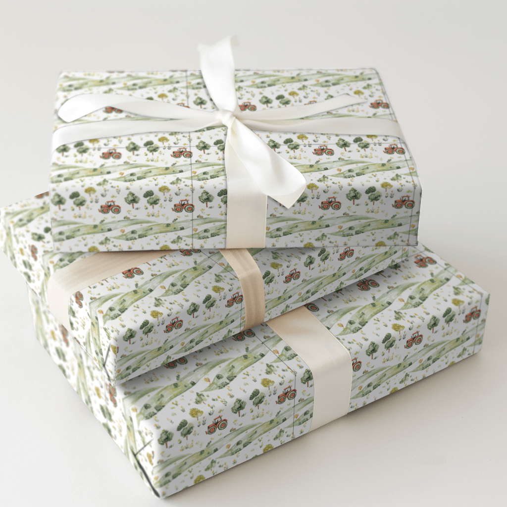 Farm Fun on Wheels - Wrapping Paper - Aspen & Arlo