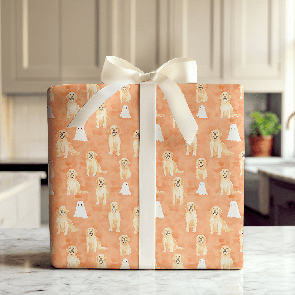 Spook the Golden - Wrapping Paper - Aspen & Arlo