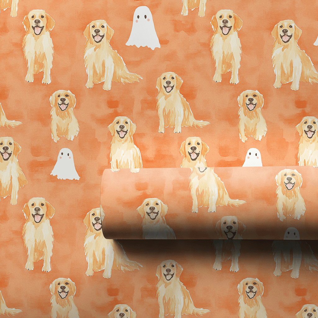 Spook the Golden - Wrapping Paper - Aspen & Arlo