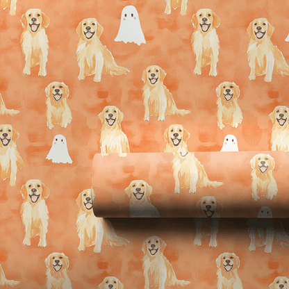 Spook the Golden - Wrapping Paper - Aspen & Arlo