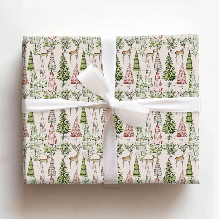 Rosy Reindeer - Wrapping Paper - Aspen & Arlo