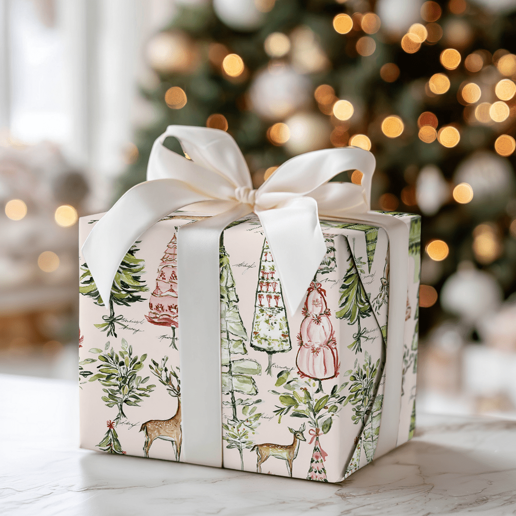 Rosy Reindeer - Wrapping Paper - Aspen & Arlo