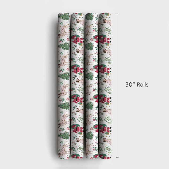 Santa and the Setter - Wrapping Paper - Aspen & Arlo