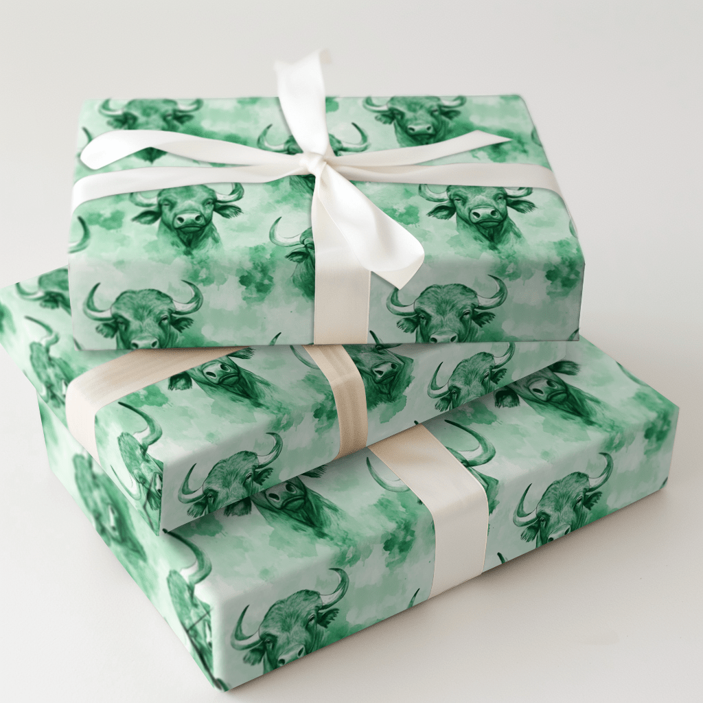 Buffalo Green - Wrapping Paper - Aspen & Arlo