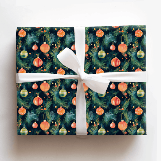 Midnight Bauble Glow - Wrapping Paper - Aspen & Arlo