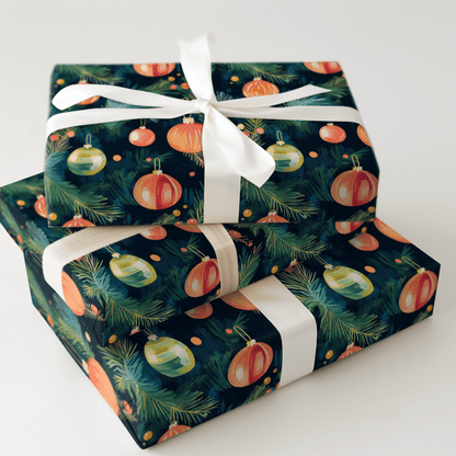 Midnight Bauble Glow - Wrapping Paper - Aspen & Arlo