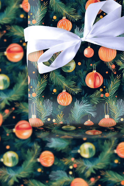 Midnight Bauble Glow - Wrapping Paper - Aspen & Arlo