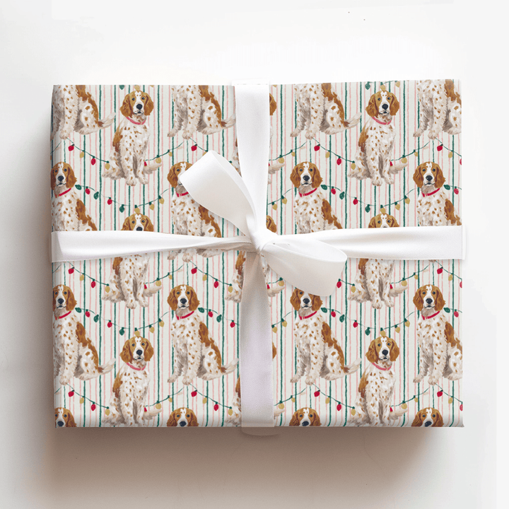 Lights and Setters - Wrapping Paper - Aspen & Arlo