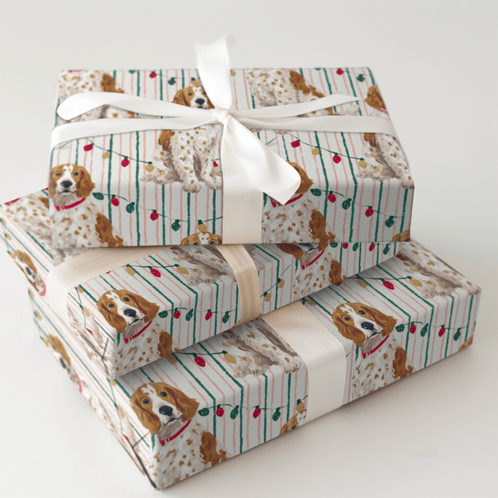 Lights and Setters - Wrapping Paper - Aspen & Arlo
