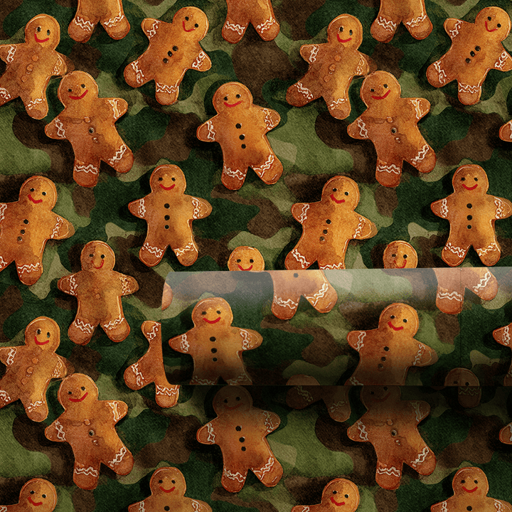 Ginger Snap Camo - Wrapping Paper - Aspen & Arlo