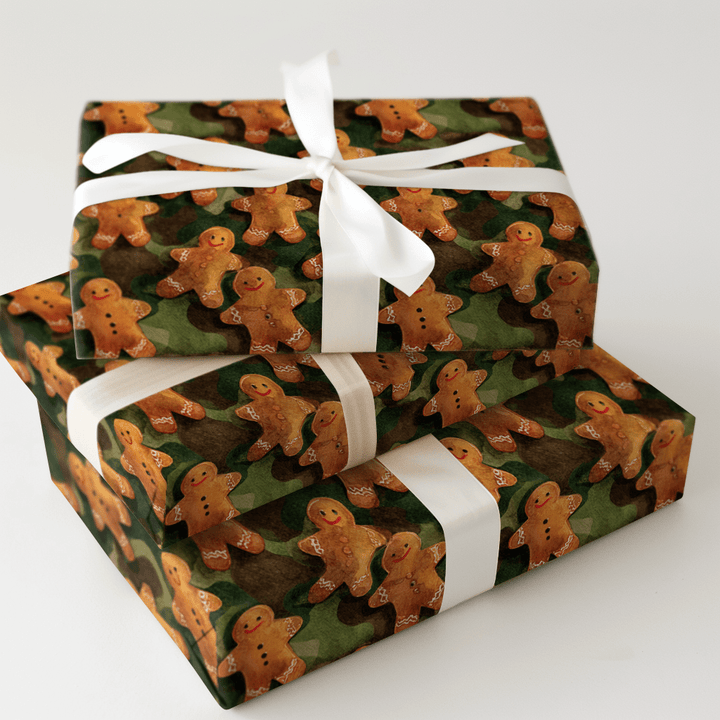 Ginger Snap Camo - Wrapping Paper - Aspen & Arlo